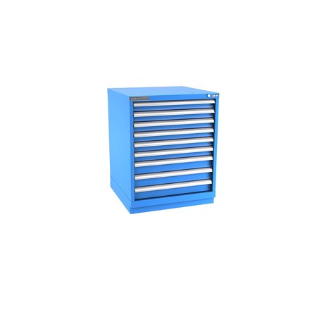 CHAMPION TOOL STORAGE Modular Drawer Cabinet, 9 Drawer, Blue, Steel, 28 in W x 28-1/2 in D x 36 in H S15000901ILCFTB-BB